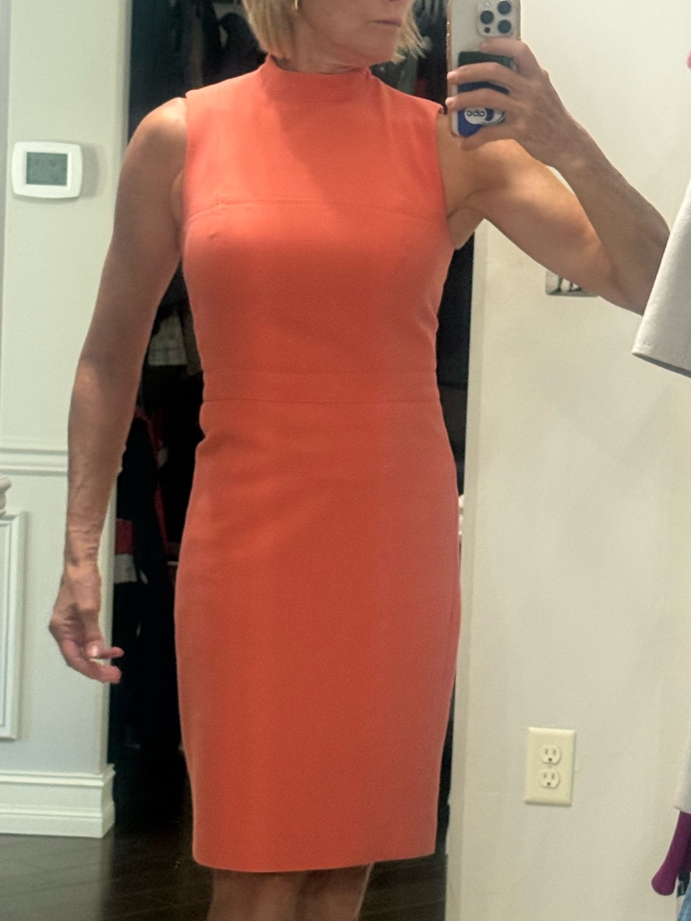 Rachel Roy Sleeveless Coral Sheath Dress - Elegant Women's Work Dress
